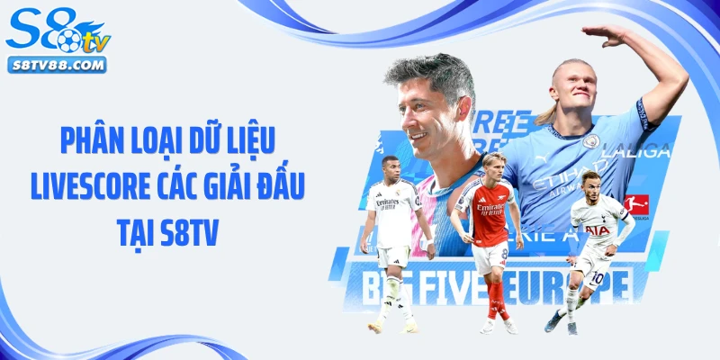 Phân loại dữ liệu livescore các giải đấu tại S8TV